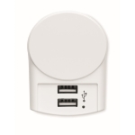 Prise Skross Chargeur européen avec 2 ports USB CHARGER couleur blanc troisième vue