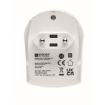 Prise Skross Chargeur européen avec 2 ports USB CHARGER couleur blanc quatrième vue
