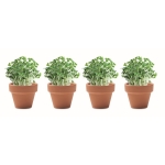 Kit de 4 pots de graines de cresson à personnaliser Eggs couleur beige quatrième vue