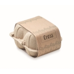 Kit de 4 pots de graines de cresson à personnaliser Eggs couleur beige sixième vue
