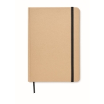Blocs-notes personnalisable recyclé A5 pages carreaux Everwrite couleur noir quatrième vue