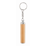 Porte-clés en bambou avec lampe de poche Llavero Linterna LED couleur bois deuxième vue