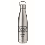 Gourde en acier avec poignée sur le couvercle 500 ml Inox Arctic couleur argenté mat vue principale