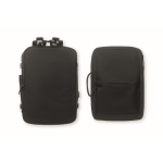 Sac à dos de voyage recyclé avec plusieurs compartiments Business Trip couleur noir sixième vue