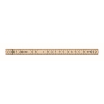 Mètre ruban de charpentier en bois personnalisé avec votre logo 2M couleur bois troisième vue