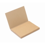 Bloc-notes éco avec couverture et 50 feuilles de papier recyclé Europe couleur beige