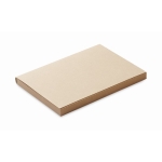 Bloc-notes éco avec couverture et 50 feuilles de papier recyclé Europe couleur beige deuxième vue