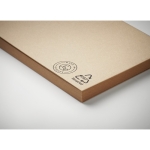 Bloc-notes éco avec couverture et 50 feuilles de papier recyclé Europe couleur beige sixième vue photographique