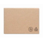 Bloc de post-it en papier recyclé et marqueurs Reciclo couleur beige troisième vue
