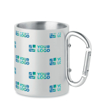 Tasse en métal à double paroi et 300 ml MetalHook vue avec zone d'impression