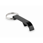 Porte-clés décapsuleur à personnaliser en aluminium recyclé Recyclo couleur noir