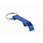 Porte-clés décapsuleur à personnaliser en aluminium recyclé Recyclo couleur bleu