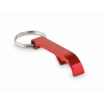Porte-clés décapsuleur à personnaliser en aluminium recyclé Recyclo couleur rouge
