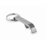 Porte-clés décapsuleur à personnaliser en aluminium recyclé Recyclo couleur argenté