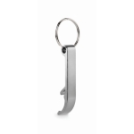 Porte-clés décapsuleur à personnaliser en aluminium recyclé Recyclo couleur argenté deuxième vue