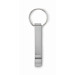 Porte-clés décapsuleur à personnaliser en aluminium recyclé Recyclo couleur argenté quatrième vue