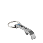 Porte-clés décapsuleur à personnaliser en aluminium recyclé Recyclo vue avec zone d'impression