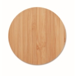 Chargeur rapide sans fil promotionnel Natura Bamboo Natura 15W couleur bois troisième vue