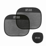 Lot de 2 pare-soleil autocollants pour voiture avec protection UV Auto vue avec zone d'impression