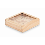 Jeu de labyrinthe publicitaire dans une boîte en bois Ability Maze couleur bois