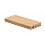 Chargeur sans fil avec logo et connexion C 6.000 mAh Bamboo couleur bois