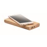 Chargeur sans fil avec logo et connexion C 6.000 mAh Bamboo couleur bois deuxième vue