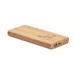 Chargeur sans fil avec logo et connexion C 6.000 mAh Bamboo couleur bois vue principale