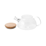 Théière en verre avec couvercle en bambou et infuseur 750ml Nordik couleur transparent troisième vue