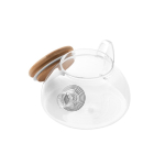 Théière en verre avec couvercle en bambou et infuseur 750ml Nordik couleur transparent quatrième vue