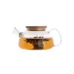 Théière en verre avec couvercle en bambou et infuseur 750ml Nordik couleur transparent cinquième vue