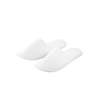 Chaussons en polyester taille 43-44 avec logo pour hôtel Roomie couleur blanc