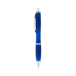 Stylo personnalisé avec bouton poussoir recyclé Encre Bleue Color RPET couleur bleu