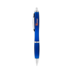 Stylo personnalisé avec bouton poussoir recyclé Encre Bleue Color RPET couleur bleu image avec logo