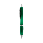 Stylo personnalisé avec bouton poussoir recyclé Encre Bleue Color RPET couleur vert