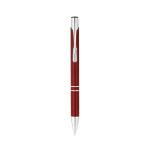 Stylo personnalisés en alu recyclé avec encre bleue Aster Recycled couleur bordeaux première vue