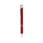 Stylo personnalisés en alu recyclé avec encre bleue Aster Recycled couleur rouge