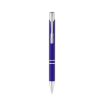 Stylo personnalisés en alu recyclé avec encre bleue Aster Recycled couleur bleu roi première vue