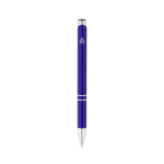 Stylo personnalisés en alu recyclé avec encre bleue Aster Recycled couleur bleu roi troisième vue