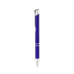 Stylo personnalisés en alu recyclé avec encre bleue Aster Recycled couleur bleu roi