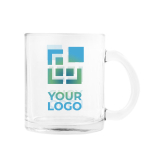 Tasse en verre brillant pour sublimation de 350ml Cristal Sublim avec zone d'impression