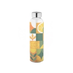 Bouteille en verre transparent avec bouchon à pression couleur transparent image avec logo
