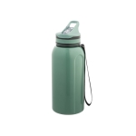 Gourde de sport en plastique avec paille intégrée et poignée 1230ml couleur vert clair
