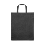 Sac promotionnel en coton pliable avec housse intégrée 140 g/m² couleur noir deuxième vue