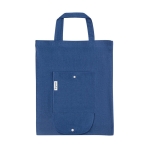 Sac promotionnel en coton pliable avec housse intégrée 140 g/m² couleur bleu