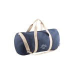 Sac de voyage en denim avec anses et sangle réglable 300 g/m² couleur bleu image avec logo