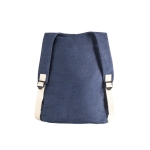 Sac à dos en denim avec logo, poches frontales et bretelles 300 g/m² couleur bleu deuxième vue