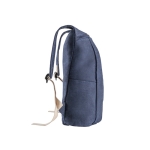 Sac à dos en denim avec logo, poches frontales et bretelles 300 g/m² couleur bleu troisième vue