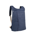 Sac à dos en denim avec logo, poches frontales et bretelles 300 g/m² couleur bleu