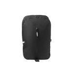Sac à sangle unique rembourré en RPET à réflecteurs et poche avant couleur noir première vue