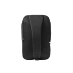 Sac à sangle unique rembourré en RPET à réflecteurs et poche avant couleur noir deuxième vue